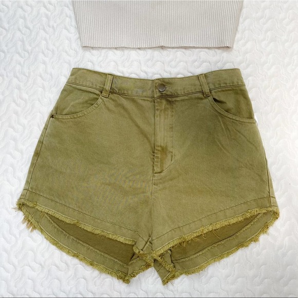 Young Fabulous & Broke Pants - Young Fabulous and Broke Shorts Size Medium Olive Distressed